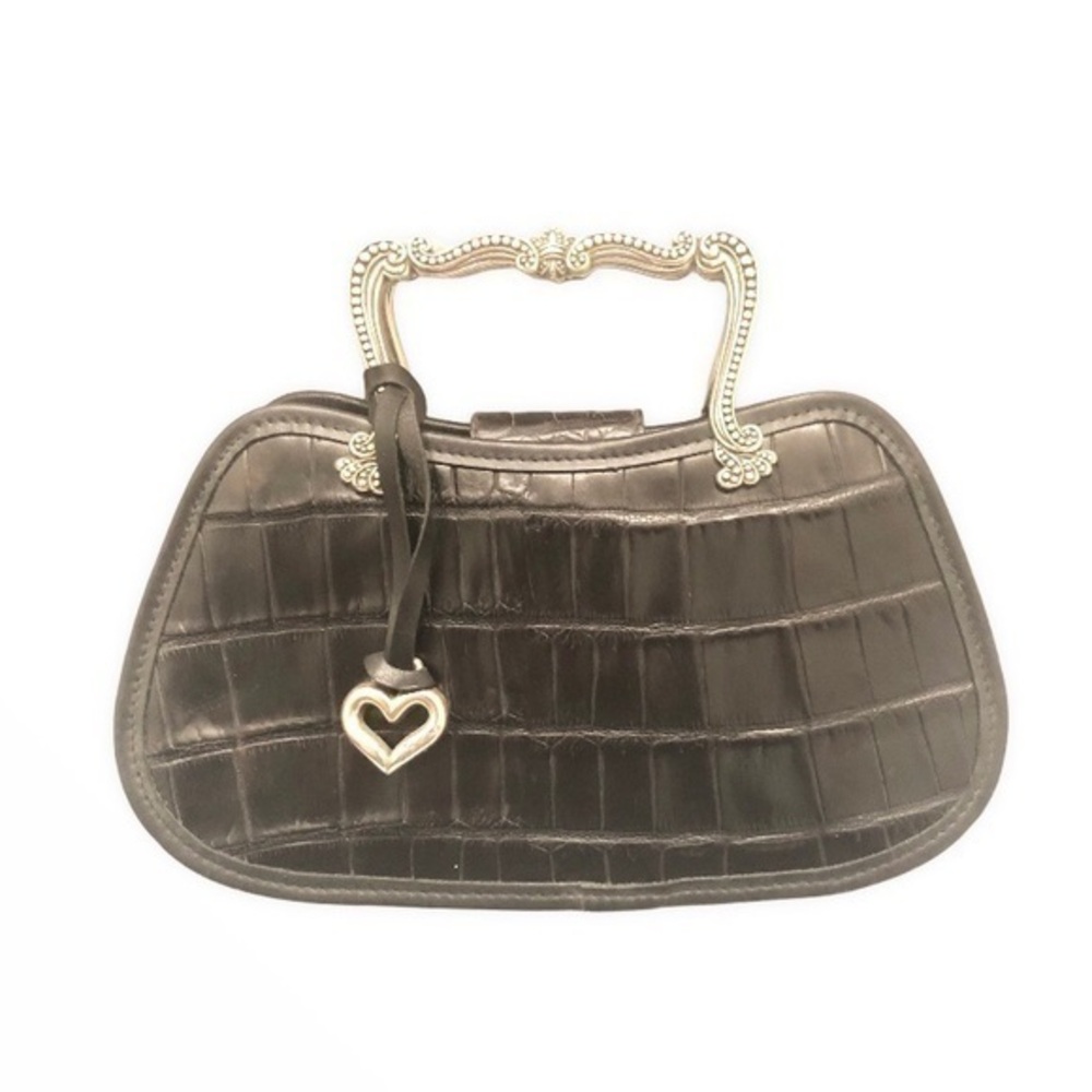 Brighton rare embossed leather top handle mini bag